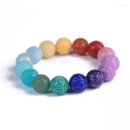 Strand Wholesale Multicolor Natural Crystal Bracelets Echo Bead Round Beads Fill Five Lines Single Lap Bracelet Lucky Jewelry