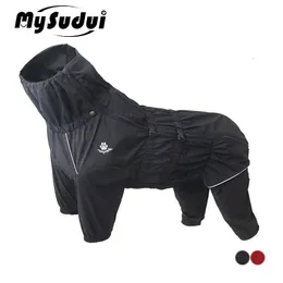 Dog Apparel MySudui Waterproof Coat Jacket Raincoat Reflective For Medium Large s Outdoor Winter Warm Pet Clothes Big Jumpsuit 230330