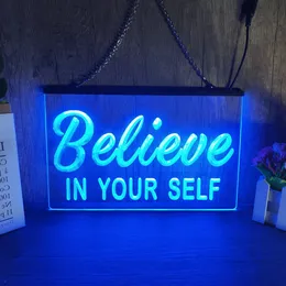 يؤمنون بنفسك الذي تقودك لتوقيع Neon Decor New Year Wall Wedding Bedroom 3D Light Light