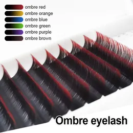 Narzędzia do makijażu mieszane Ombre Ombre Personal Lash Extensions Green Yellow Purple False Norek 230330