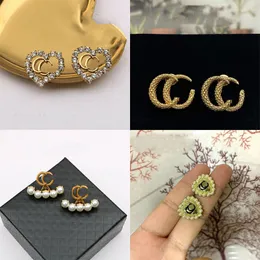 9style Classic Style Fashion G-Letter Stud Earts Designer Transer Tropring for Women High Jewelry Jewelry Gifts S925 Silver Needle