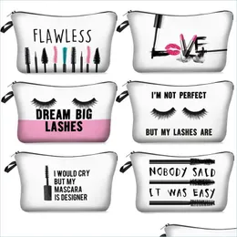 Storage Bags Toiletry Bag Digital Bride Makeup Letters Printing Cosmetic Pouch Gift For Brides Drop Delivery Home Garden Hou Dhuz0