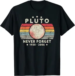 Mens Tshirts T Men Summer Tops TEE TEE TEE MANE Never Glöm Pluto Retro Style Funny Space Science T 230330