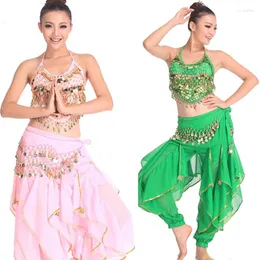 Stage Wear 3pcs/Set Women Belly Dancing Style Dance Costume 3pcs Bra&Belt&Skirt Sexy Clothes Set Bellydance