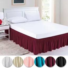 Sängkjol Technome solid elastisk sängkläder rufsade sängkläder rufsade sängkläder 230330