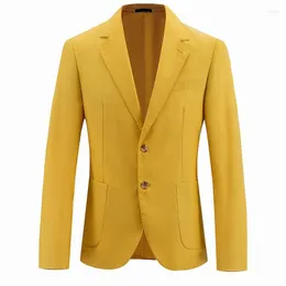 Ternos masculinos 2023 festa de casamento blazers amarelos magros em jackets de moda verde para figurinos de cenário laranja cantores