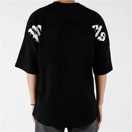 Summer PA Men, mulher, camiseta, mans estilista tee guillotina urso estampado com manga curta camisetas anjo camiseta alta rua hip-hop algodão redondo tops de pescoço