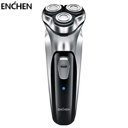 Electric Shavers ENCHEN BlackStone Face Shaver Razor for Men 3D Floating Blade Washable USB Rechargeable Shaving Beard Machine 230330