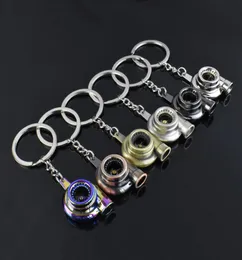 Suti Originalität Metall Turbo Keychain -Hülle Lagern Spinning Auto -Teil -Modell Turbine Turbolader Schlüsselketten Ring KeyRing Keyring6128324