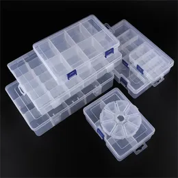 10 15 24 36 Slots Storage Box Plastic Transparent Display Case Organizer Holder Travel Organizer Box