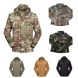 Outdoor Hoody Softshell Jacket Woodland Hunting Shooting Clothing Tactical Camo Coat Combat Clothing Camouflage NO05-228