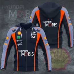 Men s Hoodies Sweatshirts 2023 World Rally WRC Mobis Team and Women s Spring Autumn Leisure Sports Zipper Hoodie 230330