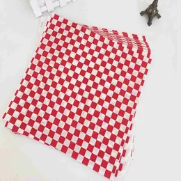 2000Pcs/Lot 12''x 12" Red and White Checkered Food Grade Wax Coated Paper Red Check Dry Wax Paper Deli Wrap and Basket Liner