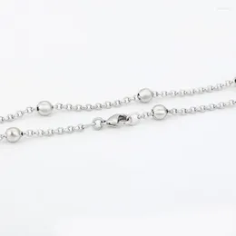 Kedjor mxgxfam (46 cm 4 mm) guldfärg vit 18 tum runda pärlor halsband för kvinnor mode xp smycken