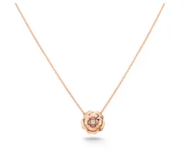 CHAN 5 necklace New in Luxury fine jewelry chain necklace for womens pendant k Gold Heart Designer Ladies Fashion LES INFINIS DE CAMELIA series hollowed-out camellia