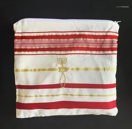 Eşarplar Yahudi Tallit Burgandy ve Gold Namazlı Şal Talit Talis Çanta Eşarpları Tallits18806207