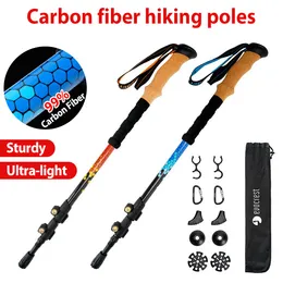 Pólos de trekking Durável 3K Fibra de carbono Evocrest Acampamento Acessórios de bengal