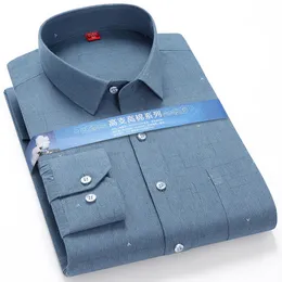 Camicie casual da uomo Plus Large 5XL 6XLsize Giacca da uomo Abito in poliestere non stirabile Vestibilità regolare Camicia sociale viola casual morbida e facile da pulire 230331