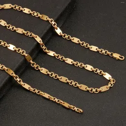 Chains Fashion Simple D-chain Necklace For Men Women 316L Stainless Steel Gold Color Classic Chain Choker Party Birthday Gift