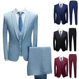 Mäns kostymer blazers mode mäns viktminskningsknapp formell set lapel temperatur mäns affärsuppsättning 230330