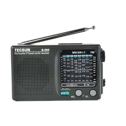 Radio Tecsun R909C 블랙 알람 시계 디지털 휴대용 디스플레이 FMMWSW 멀티 밴드가 높은 감도 LCD 오디오 캠퍼스 230331