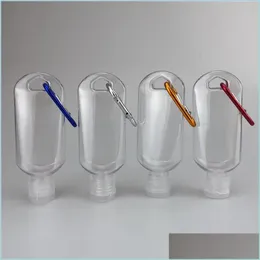 梱包ボトル50mlの空のハンドサニタイザーアルコール補充可能なボトルキーリングフック屋外ポータブルクリア透明ゲルドロップD DH8p1