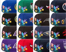 40 färger herrar baseball snapback hattar klassiska Royal Blue Hip Hop All Team Basketball Sport Justerbara Caps Chapeau Grey Stitch Heart "-serien" "Bird Flowers MA31-05