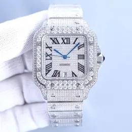 Relógio de diamante Automático Mechanical Mechanical Watches de pulseira impermeável Sapphire Business Wristwatches Aço inoxidável 40mm Muldies Wristwatch Montre de Luxe Presentes