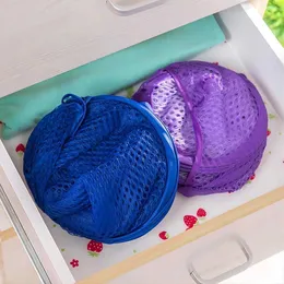 Foldbar mesh tvättväskor Korgkläder Förvaring Tillbehör POP UPP Tvättkläder Korgar Bin Hamper förvaringsväska