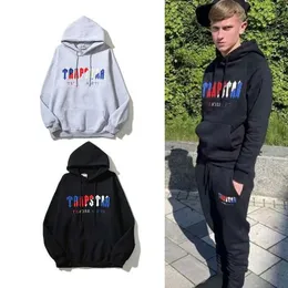 American High Street Niche Rap Trendy Trapstar Ukdrill Blue Red Towel Embroidered Hoodie Sweater