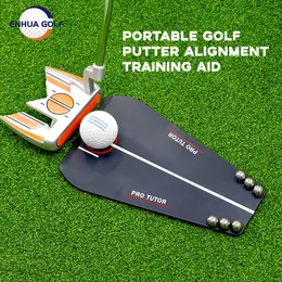 Outros produtos de golfe portátil Putting Mirror Training Toines Simulator Alinhamento Swing Trainer Straight Practice Treinamento de Golfe Ajuda 230331