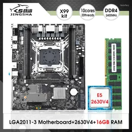 Материнские платы x99 M-G LGA2011-3 Комплект материнской платы с CPU Intel Xeon E5 2630 V4 и 1 16 ГБ 2400 МГц DDR4 Recc набор памяти памяти