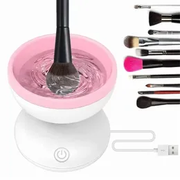 Electric Makeup Brush Cleaner Machine With USB Charging Automatic Cosmetic Brush Portable Makeup Brush Cleaning Tool