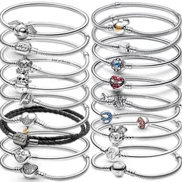The New Popular 925 Sterling Silver Pandora Charm Bracelet Is Suitable for Classic Female Jewelry Production Fashion Accessories Free Wholesale Freight