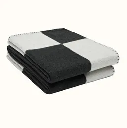 Moda luxo adolescentes carta cobertor designer cachecol de lã macia xale portátil quente xadrez sofá cama lã primavera outono crianças lance cobertores