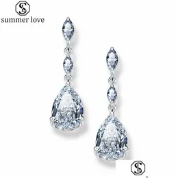 Stud Cubic Zirconia Earring For Women Teardrop Earrings With Marquis And Pearshaped Dangles As Bridesmaid Jewelryz Drop Deliv Dhgarden Dhio7