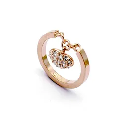 FashionTrende Crystal Wierks Pierścień palca dla kobiet Rosolot Gold Platinum plated -serc Eag Wishing Wedding Prounds236o