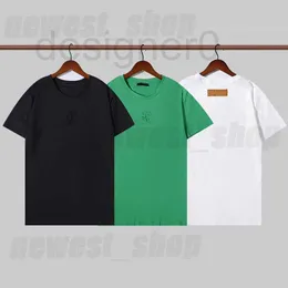 メンズTシャツ人気の春の夏のデザイナーラグジュアリーTシャツのレディースクラシック3DレターフロントショートスリーブコットンカジュアルTシャツトップスドレスティー536i