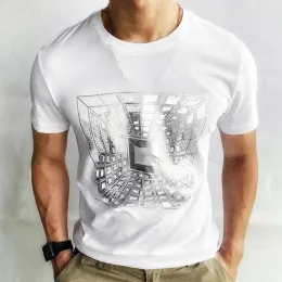 Mens T-shirt 3D printing designer short-sleeved high-quality fabric quick-drying anti-wrinkle quality classic men's T-shirt GGGG Mens T-Shirts