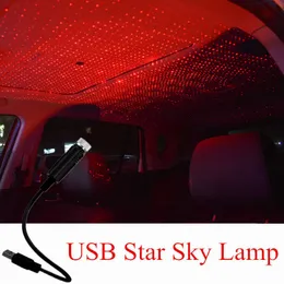 Gece Işıkları USB LED Araba Çatı Yıldızı Gece Işık Projektör Atmosfer Galaxy Yıldızlı Gökyüzü lambası Ortam Işık Araba İç Dekoratif Aydınlatma P230331