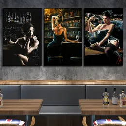 Расскарная картина на стенах бара, паб с баром, коробка KTV, красно -винная картина, американская масляная живопись, отель ресторан