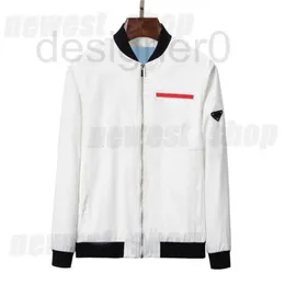 Men's Jackets popular baseball jacket red silicon striped patchwork metal triangle badge black white autumn outwear designer clothing luxury coat FRZU