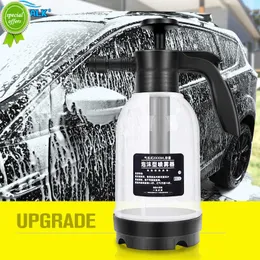 Nya 2L bilar tvättverktyg biltvätt sprayer skum munstycke trädgård vatten flaska auto hand pump skum spark kant kan bilrengöringsverktyg