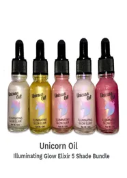 2017 Unicorn Yağı Aydınlatıcı Glow İksir 14ml 5 Renk Bıktıkları Unicorn Fosforlu Bronzers Kozmetik 5051252