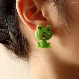 Ohrstecker Niedlichen Cartoon Frosch Für Frauen Edlen Schmuck Kawaii Tier Harz Grün Ohrstecker Weibliche Mädchen Octopus Whale