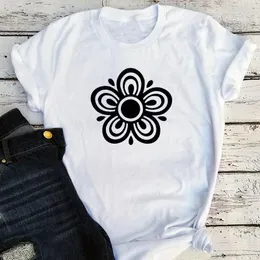 Damen T-Shirts Chrysantheme Shirt für Frauen 2023 Mädchen Blumenkleidung Strand Stil Blume Naturliebhaber M