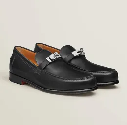 Scarpe per abiti da uomo destino di lusso in pelle piatta in pelle piatta Oxfords nero vera pelle a basso tallone festa di matrimonio con scatola di dimensioni 38-46