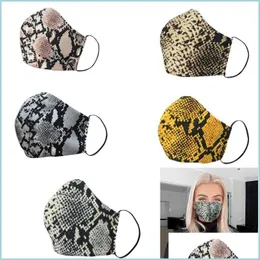 Máscara de grife de grife de moda leopardo face lavaível à prova de poeira Mulheres reutilizáveis ​​Drop Drop Drop Home Garden Housekee Organização DH12K