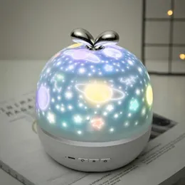 Luci notturne Lampada per proiettore colorata e luce notturna 2 in 1 Universo Cielo stellato Ruota Lampada a LED Stella lampeggiante Regalo per bambini per bambini Alimentazione USB P230331