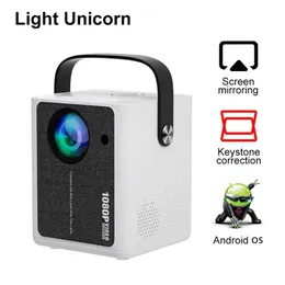 Projectors Light Unicorn X7 Support 1080P Android Projetor 4000 Lumens Portable Beam Projector Phone Smart TV Home LED Proyector Z0331
